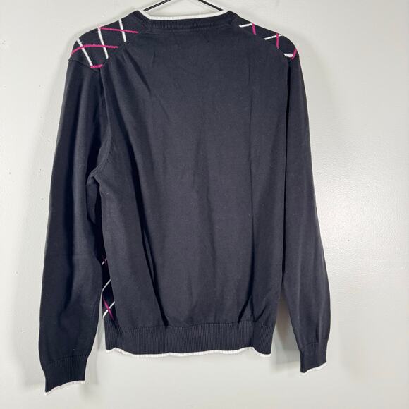 Brooks Brothers St. Andrews Links Golf Pullover Sweater Diamonds Men's Size M - Picture 3 of 5